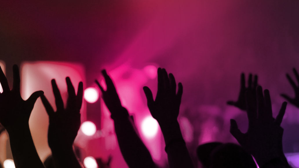 hands up of people at concert